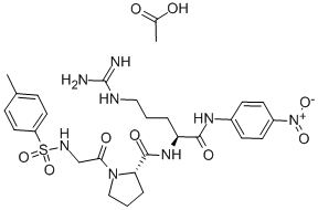 N-对甲苯磺酰基-甘氨酰-脯氨酰-精氨酰对硝基苯胺, 86890-95-1, 结构式