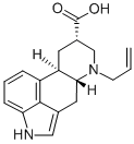 Ergoline-8-carboxylic acid, 6-(2-propenyl)-, (8-alpha)-, 86891-15-8, 结构式