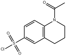 1-アセチル-1,2,3,4-テトラヒドロ-6-キノリンスルホニルクロリド 化学構造式