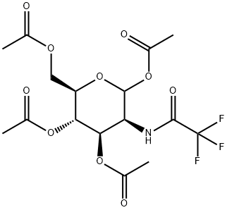 2-trifluoroacetamido-1,3,4,6-tetra-O-acetyl-2-deoxymannopyranose 结构式