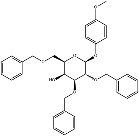 4-Methoxyphenyl 2,3,6-Tri-O-benzyl-beta-D-galactopyranoside Struktur