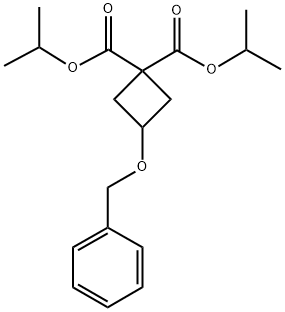1,1-Cyclobutanedicarboxylic acid, 3-(phenylmethoxy)-, 1,1-bis(1-methylethyl) ester Struktur