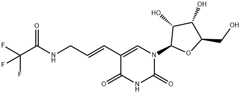 (E)-5-[3-(TRIFLUOROACETAMIDO)-1-PROPENYL]URIDINE Structure