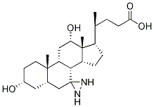 3α,12-α-Dihydroxy-7-diazirdinecholanic Acid, 86933-63-3, 结构式