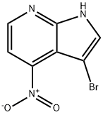 3-溴-4-硝基-1H-吡咯并[2,3-B]吡啶 结构式