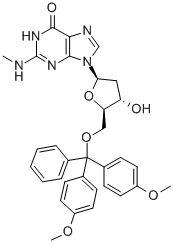5'-O-(DIMETHOXYTRITYL)-N2-METHYL-2'-DEOXYGUANOSINE Structure