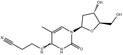 S4-(2-CYANOETHYL)-4-THIOTHYMIDINE, 869355-26-0, 结构式