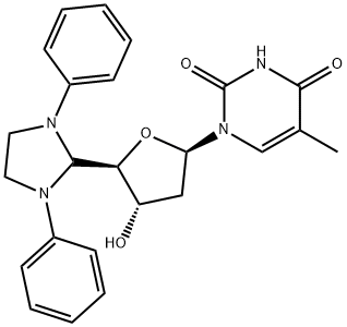 5'-DEOXY-5'-(1,3-DIPHENYL-2-IMIDAZOLIDINYL)THYMIDINE Structure
