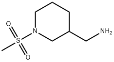 1-[1-(メチルスルホニル)-3-ピペリジニル]メタンアミン 化学構造式