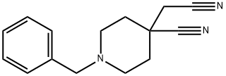 1-苄基-4-氰甲基-哌啶-4-腈, 86945-27-9, 结构式