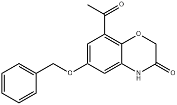 6-(苄氧基)-8-乙酰基-2H-苯并[1,4]恶嗪-3(4H)-酮, 869478-09-1, 结构式