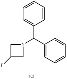 1-二苯甲基-3-氟氮杂环丁烷盐酸盐, 869488-99-3, 结构式