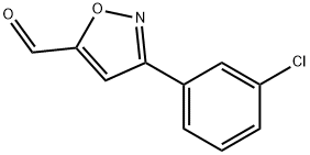 3-(3-氯苯基)-5-异恶唑甲醛, 869496-60-6, 结构式