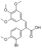 BENZENEACETIC ACID, 3-BROMO-4-METHOXY-A-[(3,4,5-TRIMETHOXYPHENYL)METHYLENE]-, (AE)- Struktur