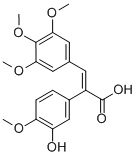 BENZENEACETIC ACID, 3-HYDROXY-4-METHOXY-A-[(3,4,5-TRIMETHOXYPHENYL)METHYLENE]-, (AE)- Struktur