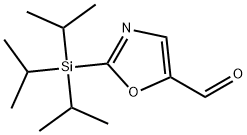 2-(トリイソプロピルシリル)オキサゾール-5-カルボアルデヒド 化学構造式