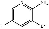 2-アミノ-3-ブロモ-5-フルオロピリジン 化学構造式