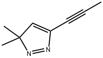 3H-Pyrazole, 3,3-dimethyl-5-(1-propynyl)- (9CI) Struktur