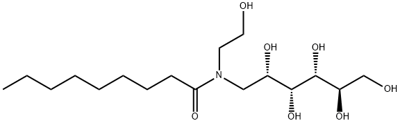 1-脱氧-1-[(2-羟基乙基)(1-氧代壬基)氨基]-D-山梨糖醇, 869653-90-7, 结构式
