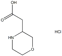 2-(モルホリン-3-イル)酢酸塩酸塩 化学構造式