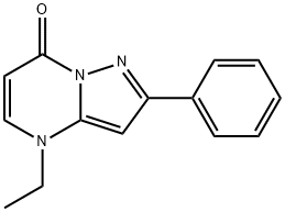 4-ethyl-4,7-dihydro-2-phenylpyrazolo(1,5-a)pyrimidin-7-one 结构式