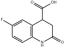 6-フルオロ-2-オキソ-1,2,3,4-テトラヒドロキノリン-4-カルボン酸 化学構造式