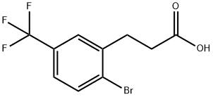 2-溴-5-(三氟甲基)苯丙酸 结构式