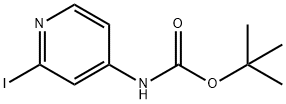 (2-IODO-PYRIDIN-4-YL)-CARBAMIC ACID TERT-BUTYL ESTER Structure