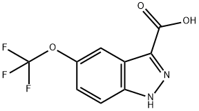 5-(トリフルオロメトキシ)-1H-インダゾール-3-カルボン酸 化学構造式