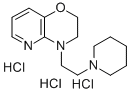 4-(2-(1-Piperidinyl)ethyl)-3,4-dihydro-2H-pyrido(3,2-b)-1,4-oxazine tr ihydrochloride Structure