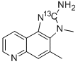 2-氨基-3 ,4 -二甲基3H-咪唑并[4,5-F]喹啉-2-13C, 86984-30-7, 结构式