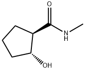 Cyclopentanecarboxamide, 2-hydroxy-N-methyl-, trans- (9CI) Struktur