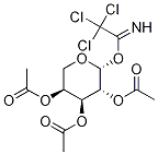 2,3,4-トリ-O-アセチル-β-L-アラビノピラノシル2,2,2-トリクロロアセトイミダート 化学構造式