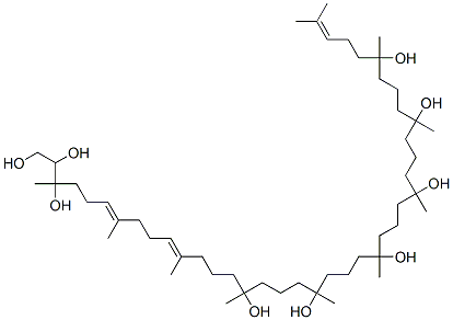 3,7,11,15,19,23,27,31,35,39-Decamethyl-6,10,38-tetracontatriene-1,2,3,15,19,23,27,31,35-nonol Struktur