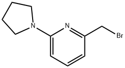 2-(溴甲基)-6-吡咯烷-1-基吡啶 结构式