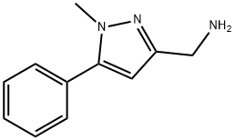 (1-甲基-5-苯基-1H-吡唑-3-基)甲胺, 869901-12-2, 结构式