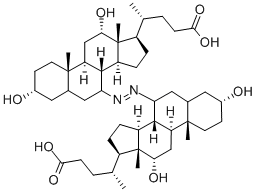 7,7-Azo-3-a,12-a-dihydroxycholanic Acid, 86992-52-1, 结构式