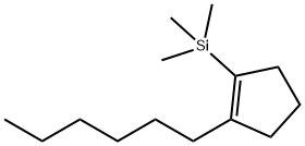 Silane, (2-hexyl-1-cyclopenten-1-yl)trimethyl- Struktur