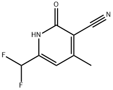 6-(difluoromethyl)-2-hydroxy-4-methylnicotinonitrile(SALTDATA: FREE) 化学構造式
