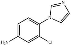 3-chloro-4-(1H-imidazol-1-yl)aniline 化学構造式