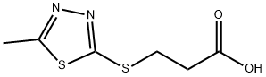 3-[(5-メチル-1,3,4-チアジアゾール-2-イル)チオ]プロパン酸 化学構造式