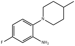 5-Fluoro-2-(4-methyl-1-piperidinyl)aniline Structure