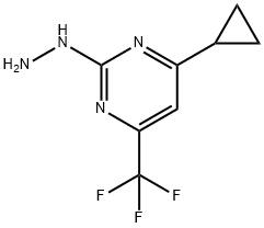 (4-CYCLOPROPYL-6-TRIFLUOROMETHYL-PYRIMIDIN-2-YL)-HYDRAZINE 化学構造式