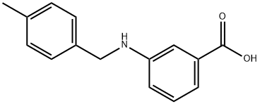 3-[(4-メチルベンジル)アミノ]安息香酸 化学構造式