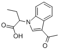 2-(3-アセチル-1H-インドール-1-イル)ブタン酸 化学構造式