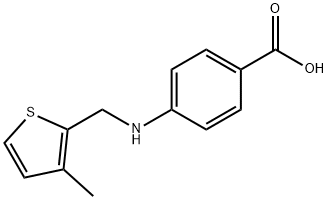 4-{[(3-メチル-2-チエニル)メチル]アミノ}安息香酸 化学構造式