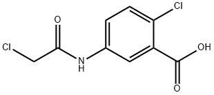 2-クロロ-5-[(クロロアセチル)アミノ]安息香酸 化学構造式