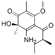 [R,(+)]-5-Amino-6-hydroxy-3-methoxy-2,6-dimethyl-4-[(2S)-2-methyl-1-oxobutyl]-2,4-cyclohexadiene-1-one Structure