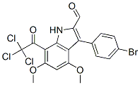 1H-Indole-2-carboxaldehyde,  3-(4-bromophenyl)-4,6-dimethoxy-7-(trichloroacetyl)-  (9CI)|