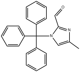 4-甲基-1-三苯甲基-1H-咪唑-2-甲醛, 869967-21-5, 结构式